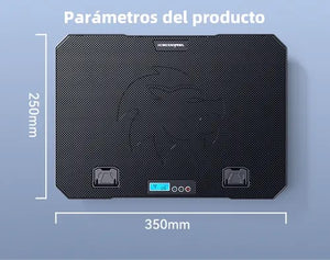 COOLER PARA LAPTOP 6 VENTILADORES LUZ RGB