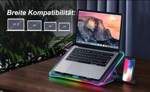 COOLER PARA LAPTOP 6 VENTILADORES LUZ RGB